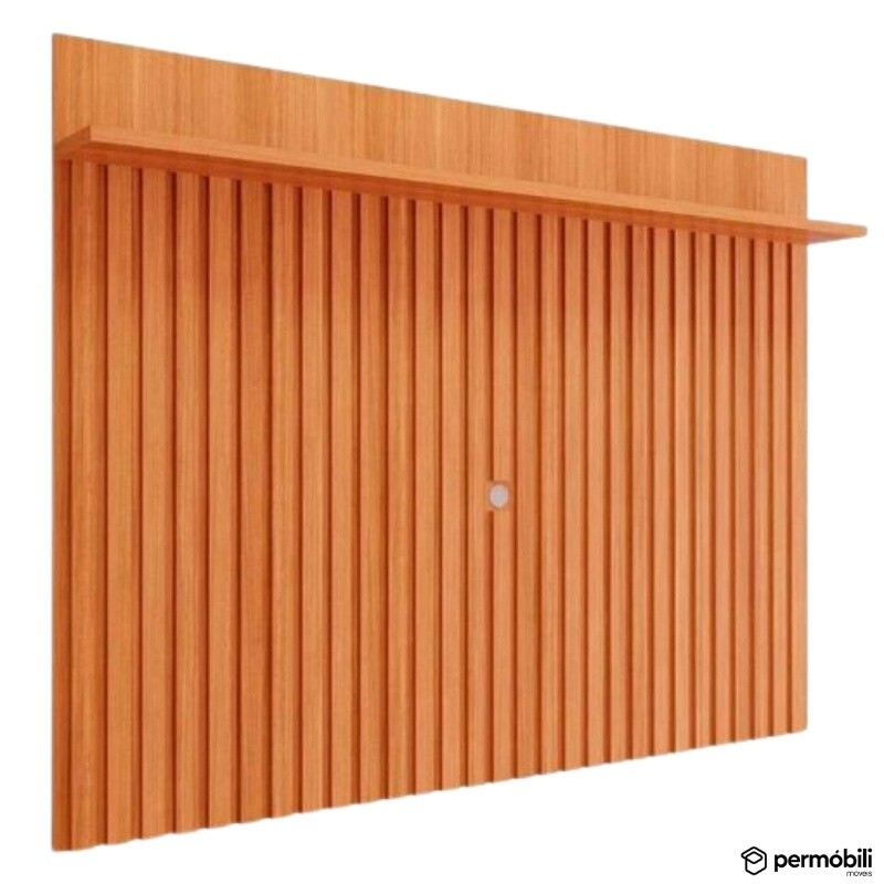 Painel Ripado Speed Trend Larg. 1.80m Cinamomo 100% MDF para TV até 70